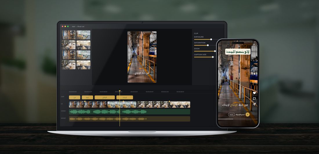 Demo: video editing and a reel for Company / Startup